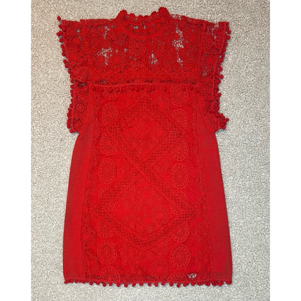 Tularosa Elba Clayton in Cayenne-Pom Pom‎ Tunic Dress from Revolve. Small